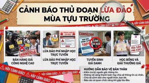 Công an cảnh báo lừa đảo trực tuyến mùa tựu trường